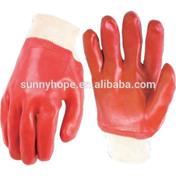 Sunnyhope naranja pvc dipped guante para pesados ​​guantes safty